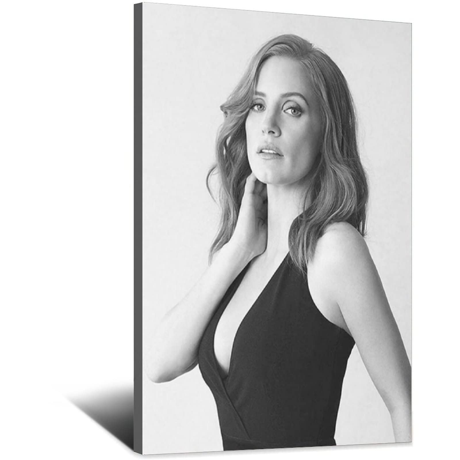 ULOVEH Jessica Chastain Famous Actor Canvas Art Print - Modern Wall Decor for Office, Bedroom & Living Room - Premium 24x36 inches (60x90cm) Poster - Perfect Gift for Movie Fans & Home Decoration