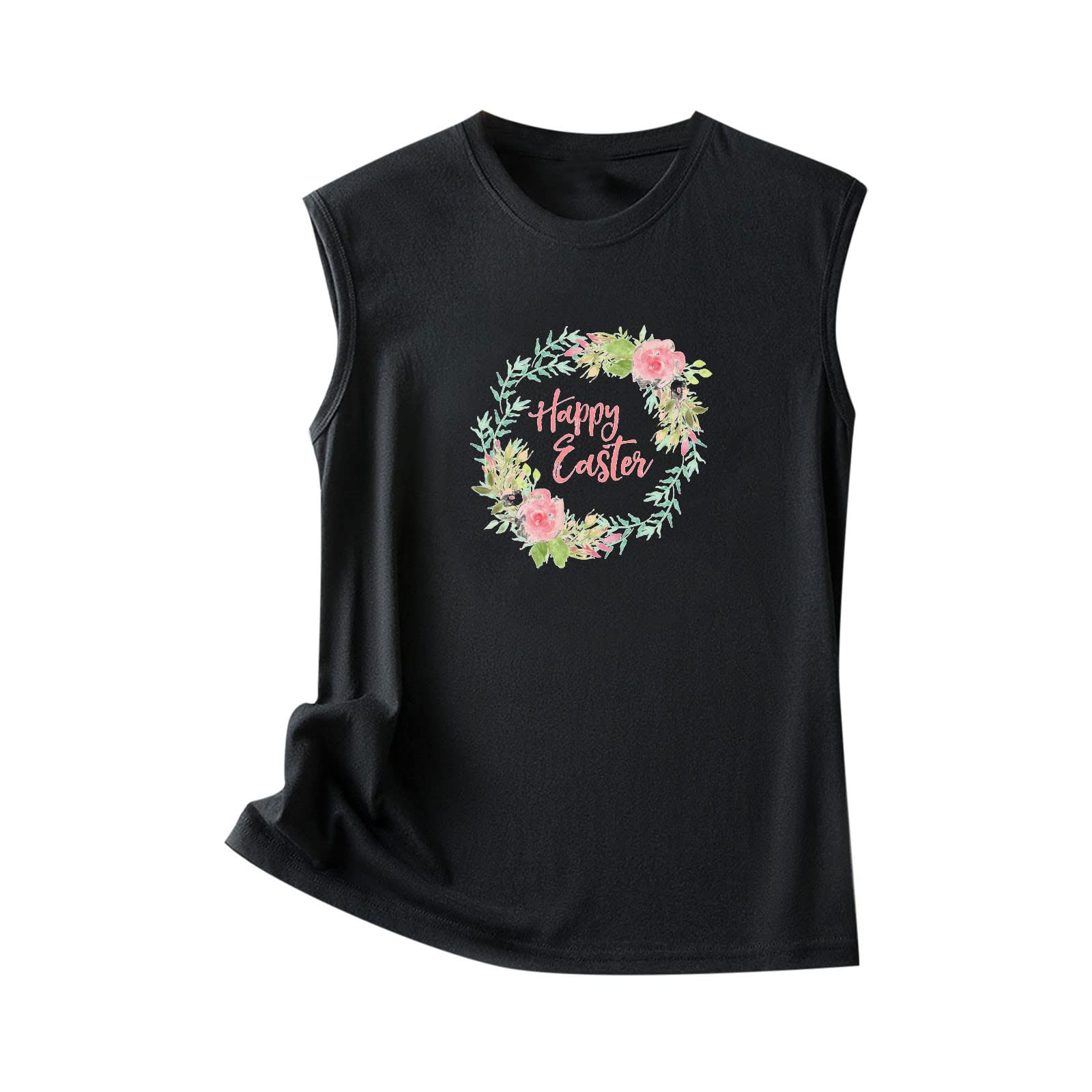 Women's Running Tank Tops - Breathable Sleeveless Workout Shirts with Easter Print | Gym, Yoga & Outdoor Sports Activewear