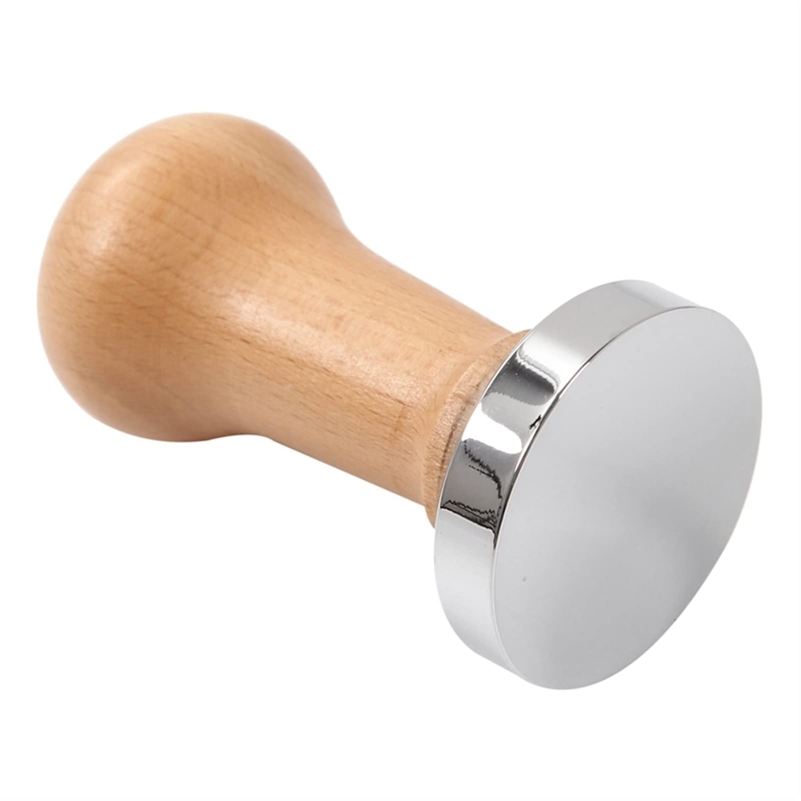 Premium 51mm Wooden Handle Coffee Tamper for Espresso Machines - Barista-Grade Powder Hammer for Perfect Coffee & Espresso - Ideal for Home Baristas & Coffee Shops (Base Diameter: 51mm, Wood Color)