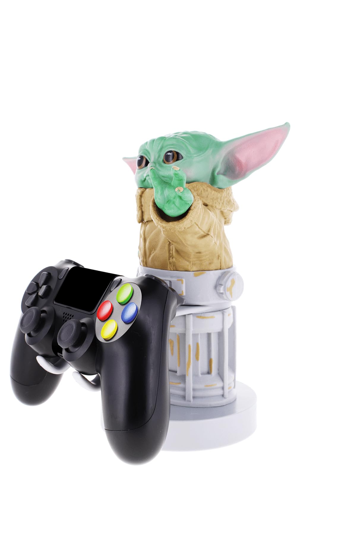 The Mandalorian The Child Star Wars Licensed Phone & Gaming Controller Holder - Cable Guys Official Device Stand with Green Figure for Mobile Gaming & Desk Organization