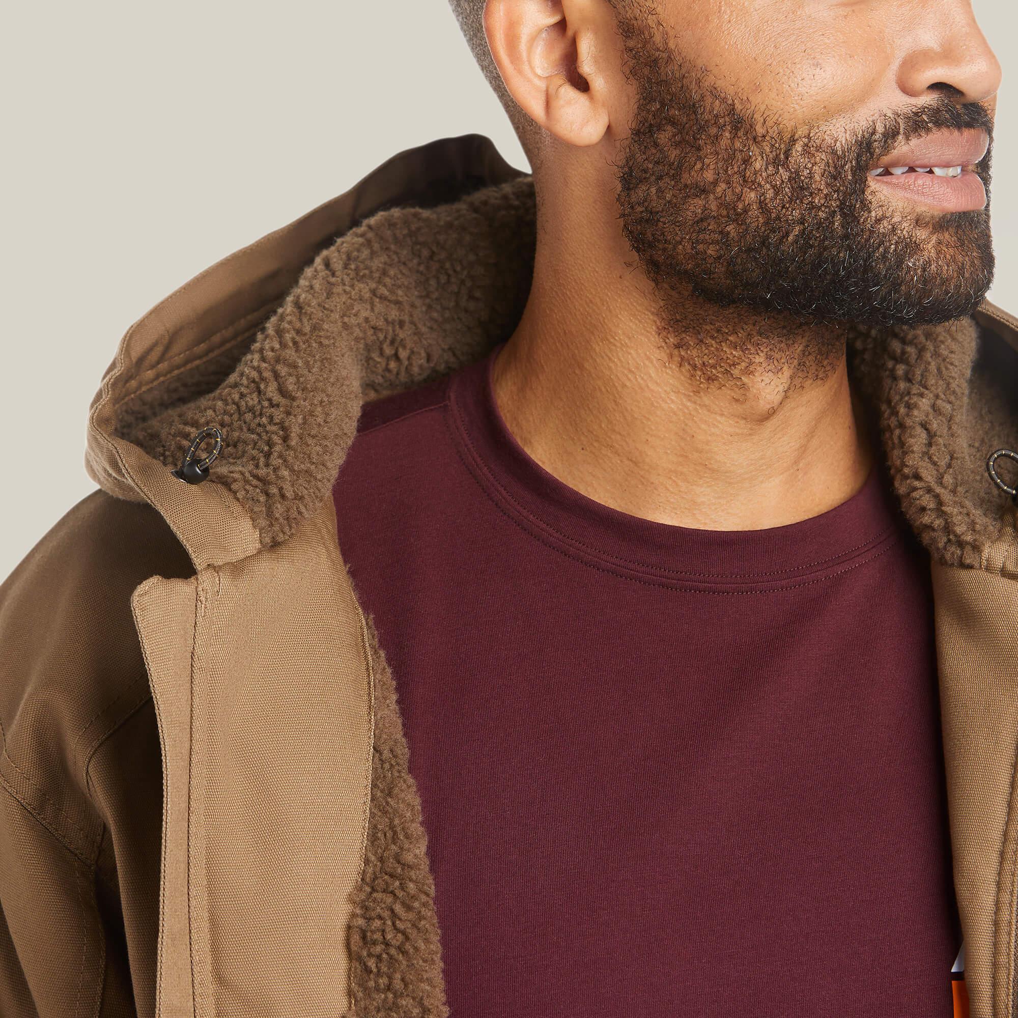 Durable Rebar Canvas Jacket in Field Khaki - Heavy Duty Workwear for Construction & Outdoor Activities