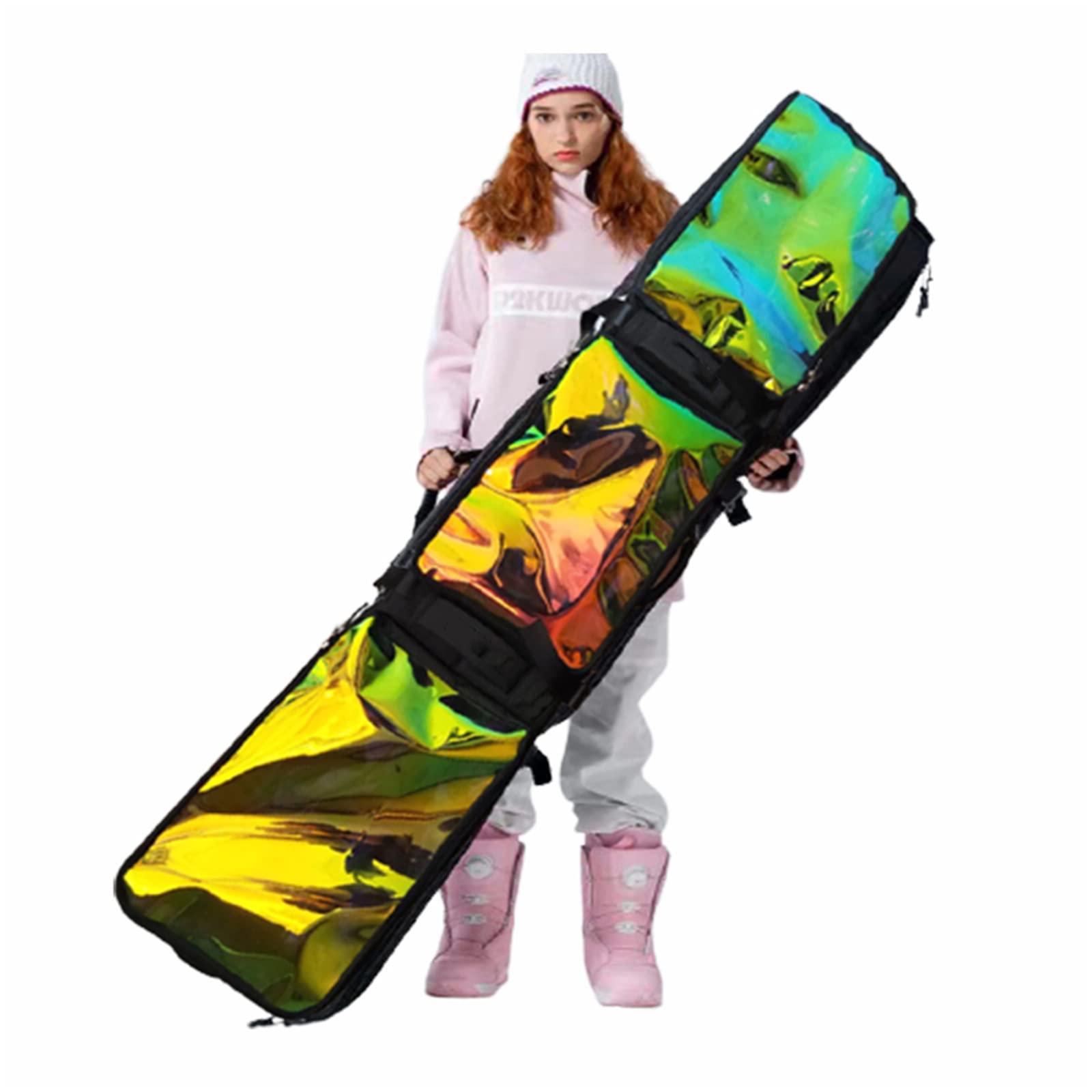 Waterproof Rolling Ski & Snowboard Travel Bag - Single/Double Board Capacity, Durable Unisex Ski Roller Bag for Air Travel & Road Trips | Perfect for Winter Sports Gear Transport & Vacation Packing