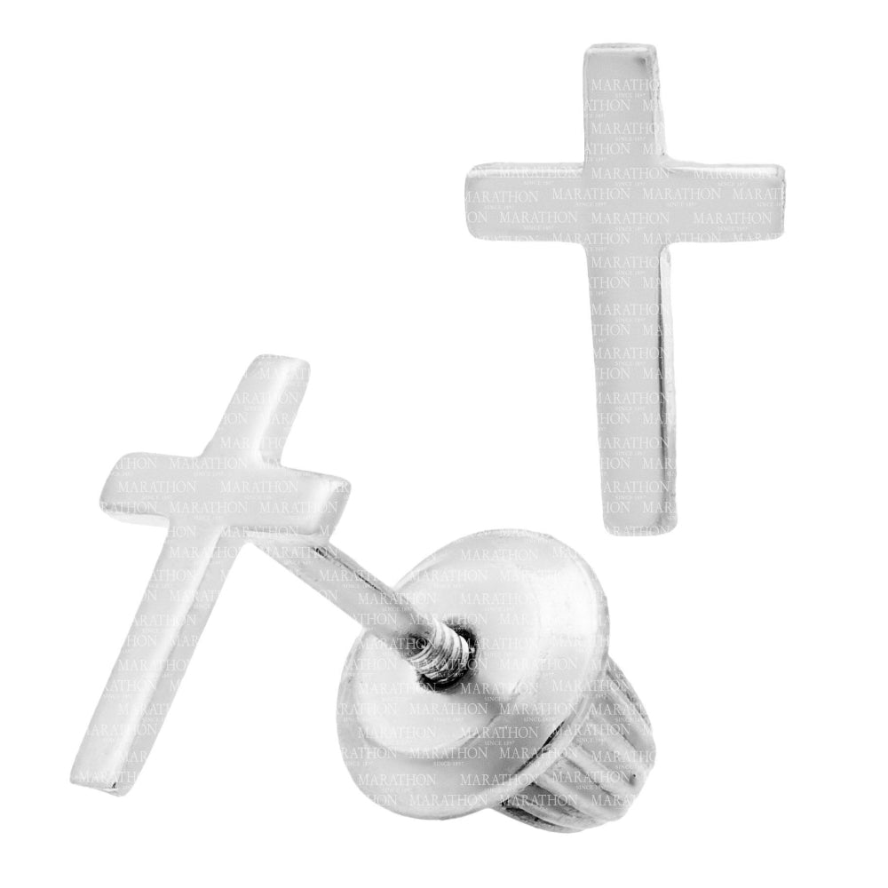 Sterling Silver Cross Stud Earrings for Kids - Hypoallergenic & Durable - Perfect for First Communion, Baptism & Everyday Wear