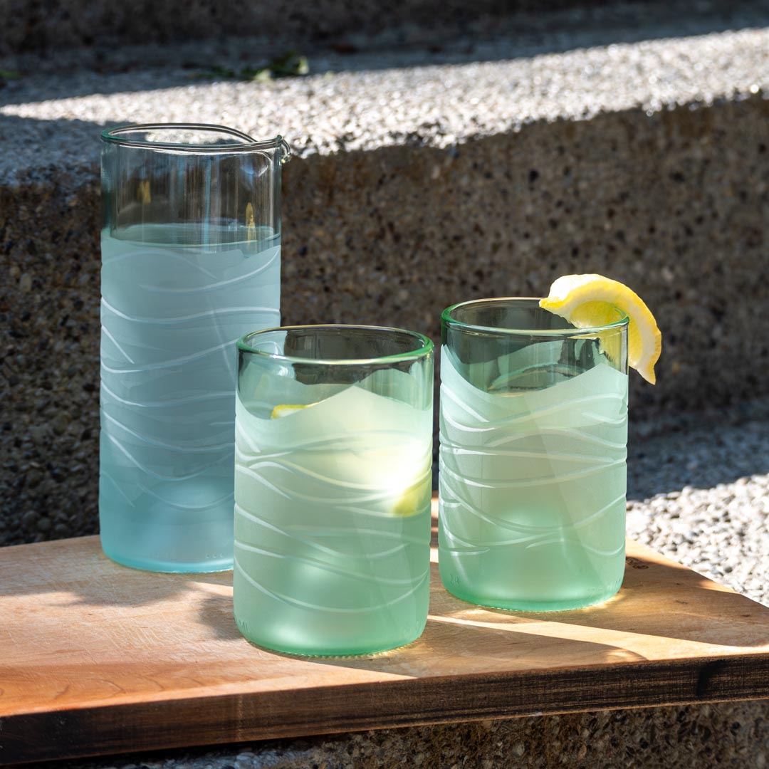 Glacier Glass 16oz Water Pitcher Set of 12 | BPA-Free Glass Pitchers for Iced Tea, Lemonade & Infused Water | Perfect for Parties, Restaurants & Home Use