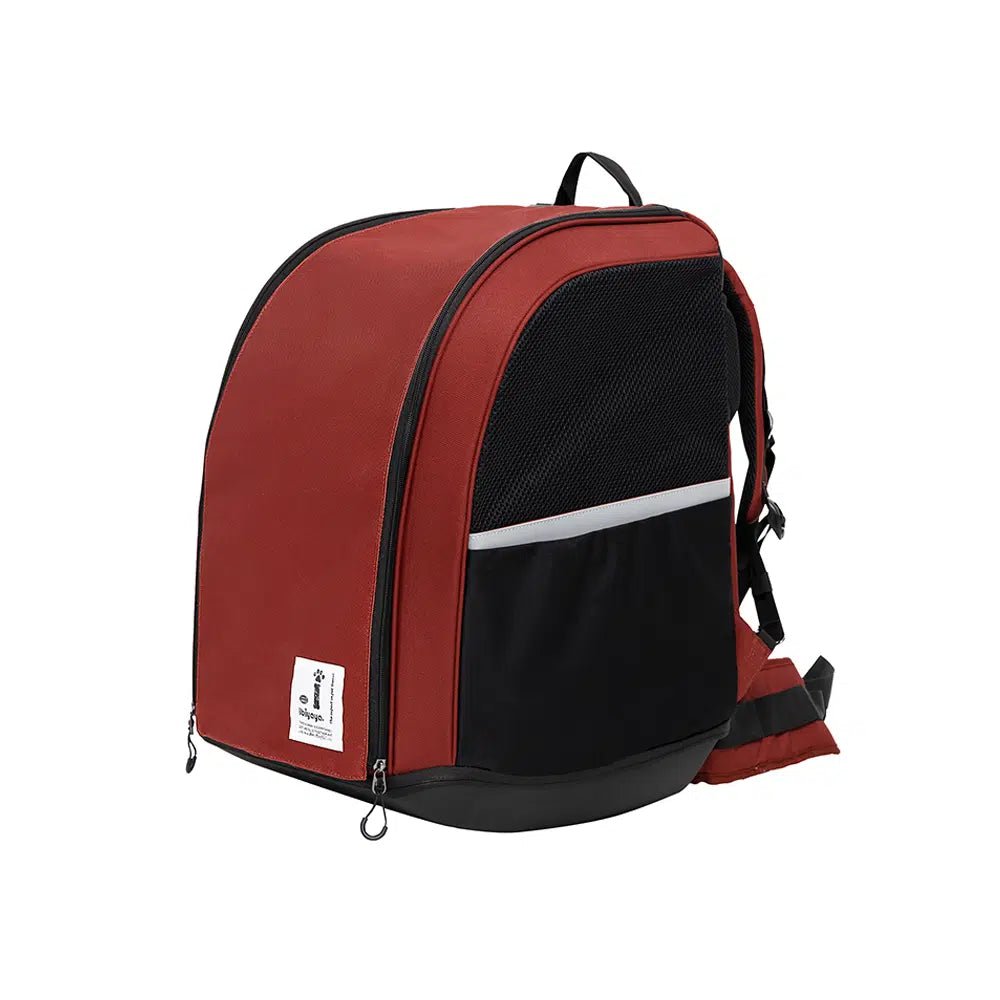 **Champion 3-in-1 Large Dog Carrier Backpack – Convertible Travel Backpack, Wheeled Pet Suitcase & Car Seat Booster – Maroon – Perfect for Air Travel, Road Trips & Outdoor Adventures**