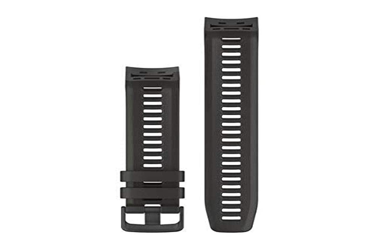 Garmin Instinct Replacement Band Graphite & Charger - Compatible with Multiple Devices (Model 010-12491-01) | Durable Silicone Watch Strap for Outdoor Sports, Hiking & Fitness Tracking
