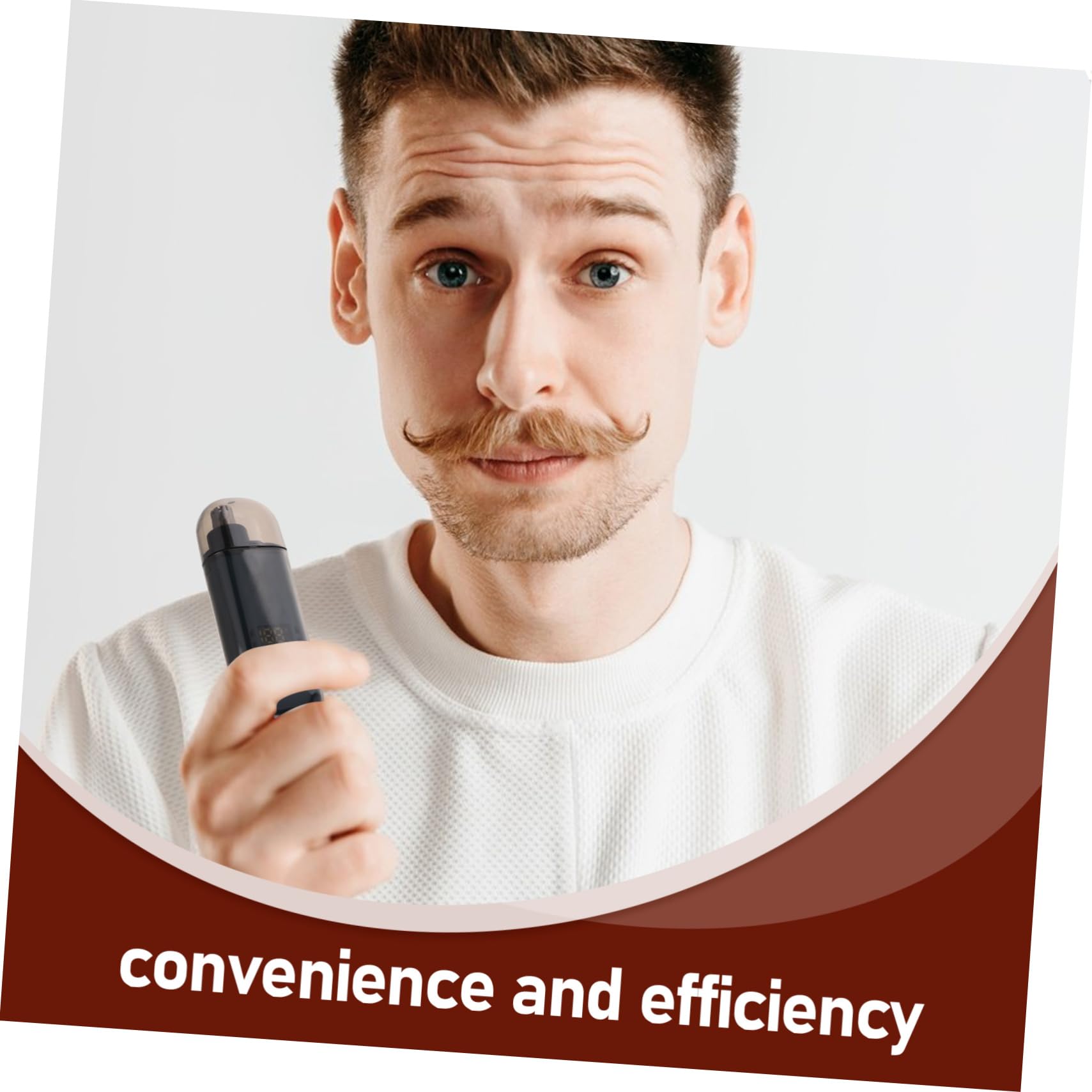 Electric Nose & Beard Trimmer for Men - Rechargeable Mustache Trimmer & Nasal Hair Remover with Hair Scissors | Mens Grooming Kit | Perfect for Travel, Home & Office Use (Blue)