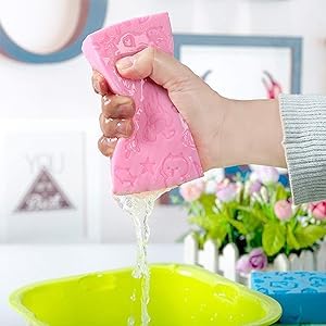 MAPPERZ Ultra Soft Exfoliating Sponge - Japanese Style Bath & Shower Scrubber for Body & Face - Dead Skin Remover & Cellulite Massager for Women & Men (Random Color, Pack of 1) - Perfect for Spa Days, Deep Cleansing & Smooth Skin Care Routine