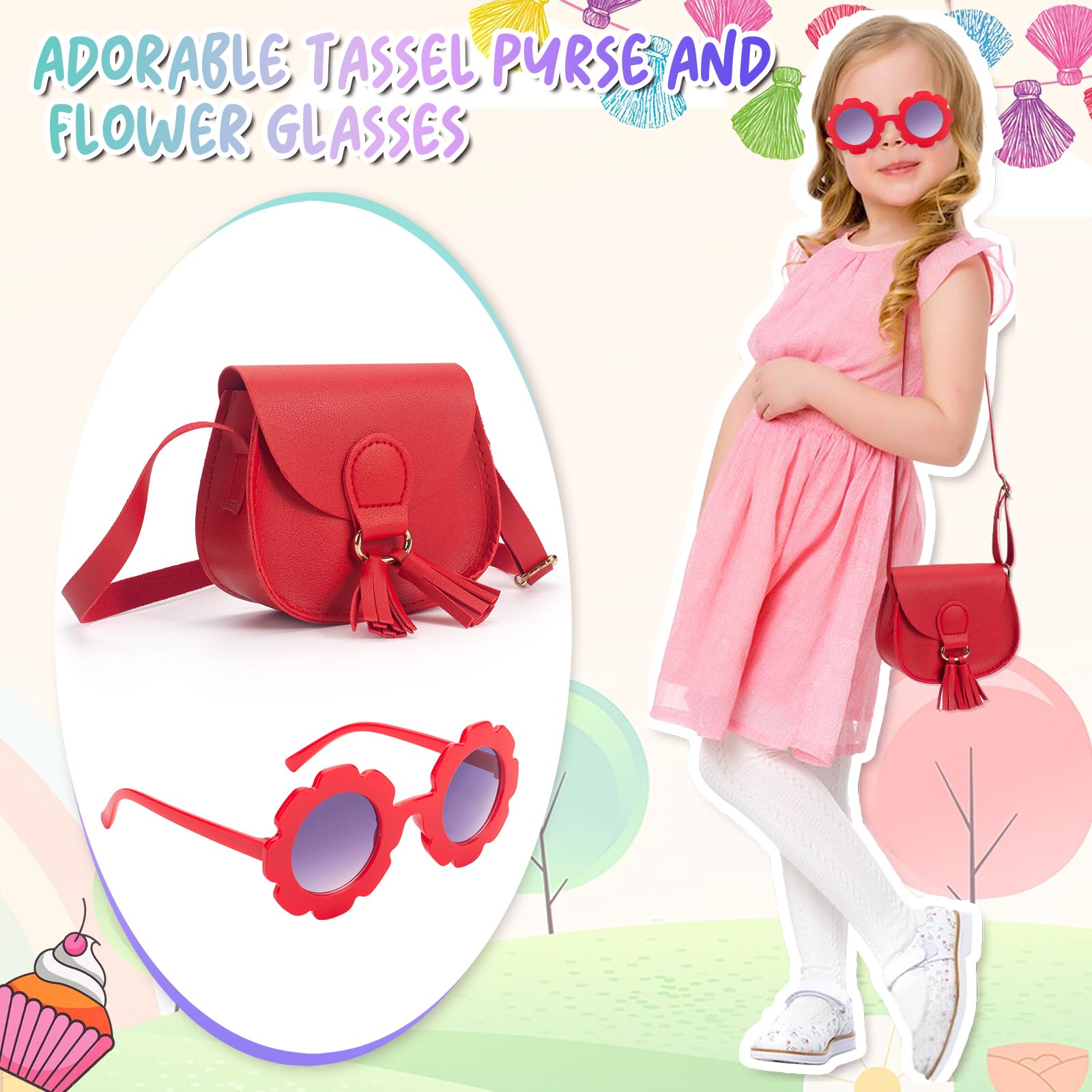 **Girls Crossbody Purse for Kids Age 2-14 | Cute Tassel Shoulder Bag for Toddler & Little Girls | Perfect for School, Travel & Playdates**