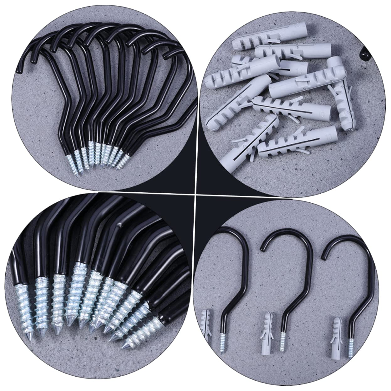 KITANDOVE 10 Pack Heavy Duty Bike Hooks - Wall Mount Bike Storage Rack, Steel Screw-in Hooks for Garage, Shed & Home Organization - Perfect for Hanging Bicycles, Helmets & Gear
