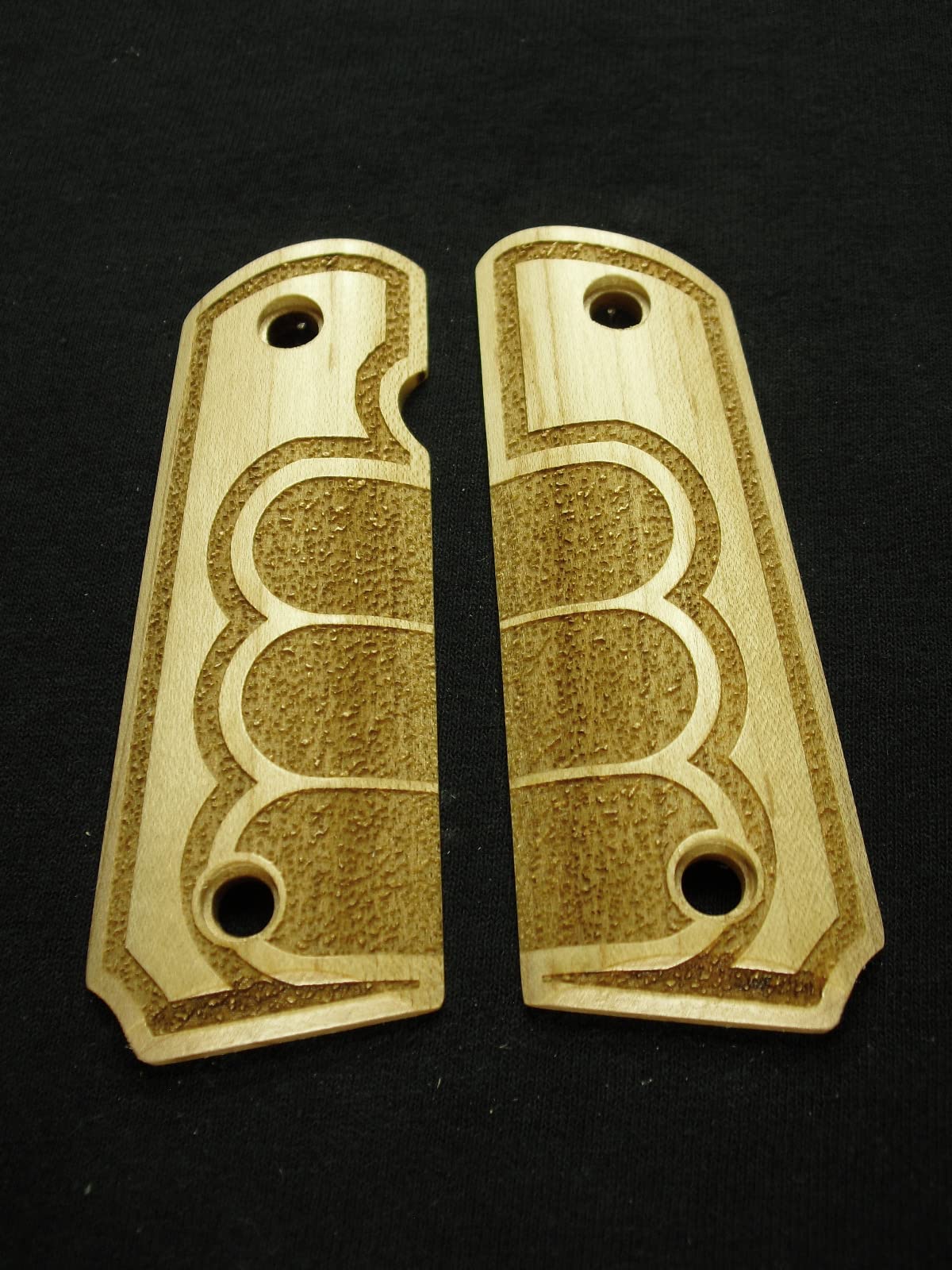 Premium Maple Grip Tape for COMPACT 1911 Pistols - Engraved Textured Non-Slip Handle - Perfect for Concealed Carry & Competitive Shooting