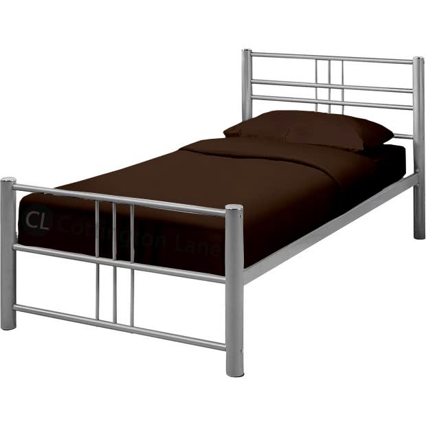Bunk Bed Sheets Set - 30 x 75 Inch Narrow Twin Size Fitted Sheet - Perfect for Camp Bunks, RV Beds, Guest Rooms & Camping Cots - Soft Chocolate Brown Cotton Blend for Comfortable Sleep