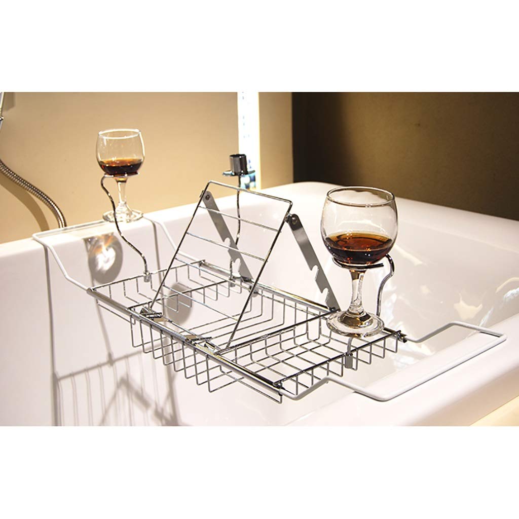 Multifunctional Telescopic Bathtub Caddy - Adjustable Bathroom Shelf for Books, Snacks & Toys | Perfect for Relaxing Baths & Spa Days