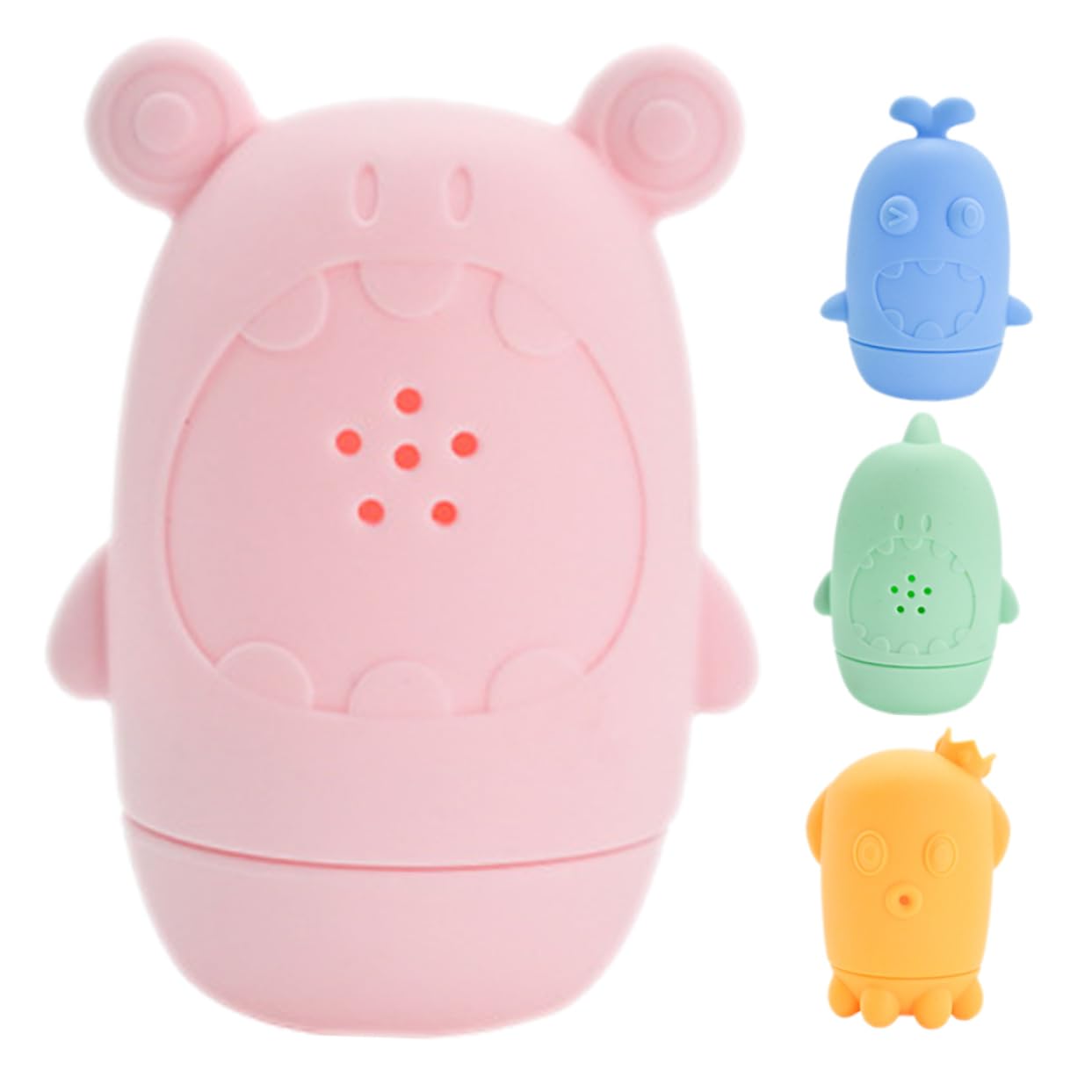 Totority 8-Piece Bath Toys Set for Kids - Fun Floating Rubber Duck & Animal Bathtub Toys - Perfect for Toddler Bath Time, Sensory Play & Pool Parties