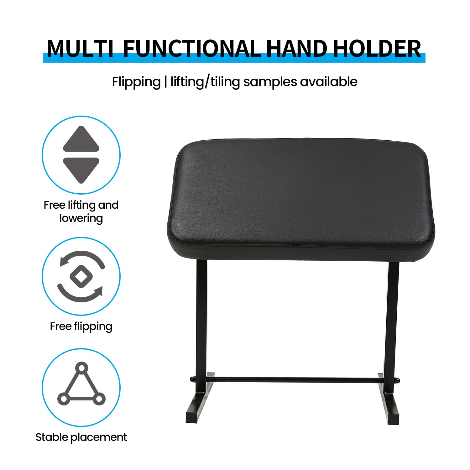 Professional Adjustable Tattoo Armrest Stand 26.4-37.4 Inch - Portable Tattoo Arm Support with Widened Base, PU Leather Pad & Steel Rod - Perfect for Tattoo Studio, Salon & Home Tattoo Artists