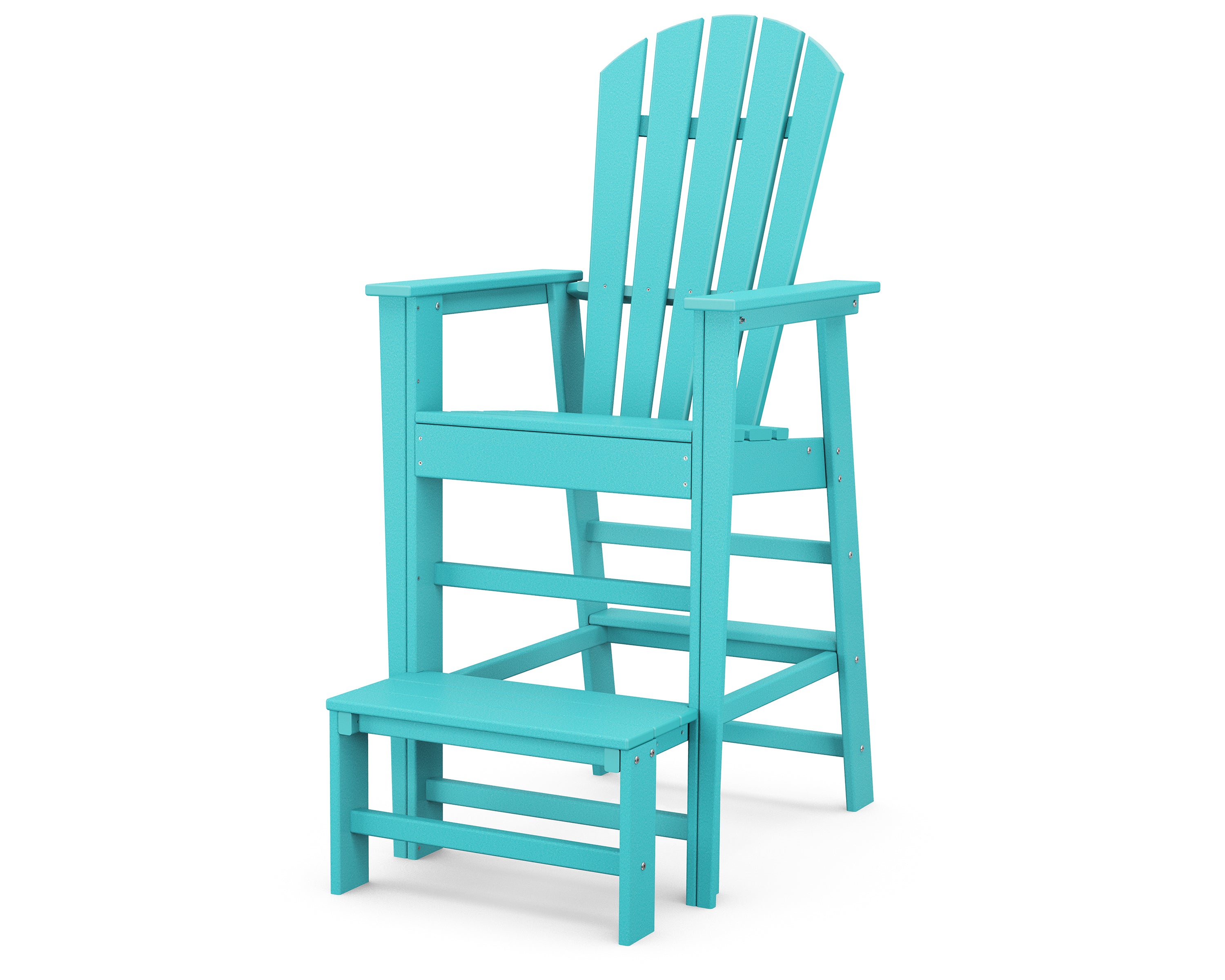 POLYWOOD South Beach Lifeguard Chair - Durable Outdoor Adirondack Style Chair for Poolside, Beach, and Backyard Decor - Perfect for Coastal Themed Patio Furniture and Lifeguard Stand Decoration