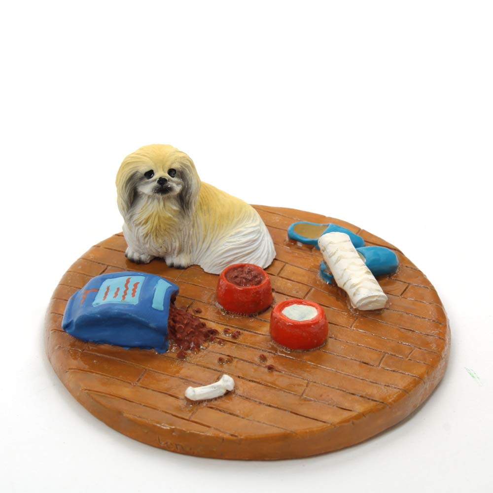 Collectible Pekingese Figurine - Adorable Lifelike 'A Day at Home' Dog Statue for Home Desk, Nursery Décor & Gift Idea | Perfect for Animal Lovers, Housewarming & Interior Decoration