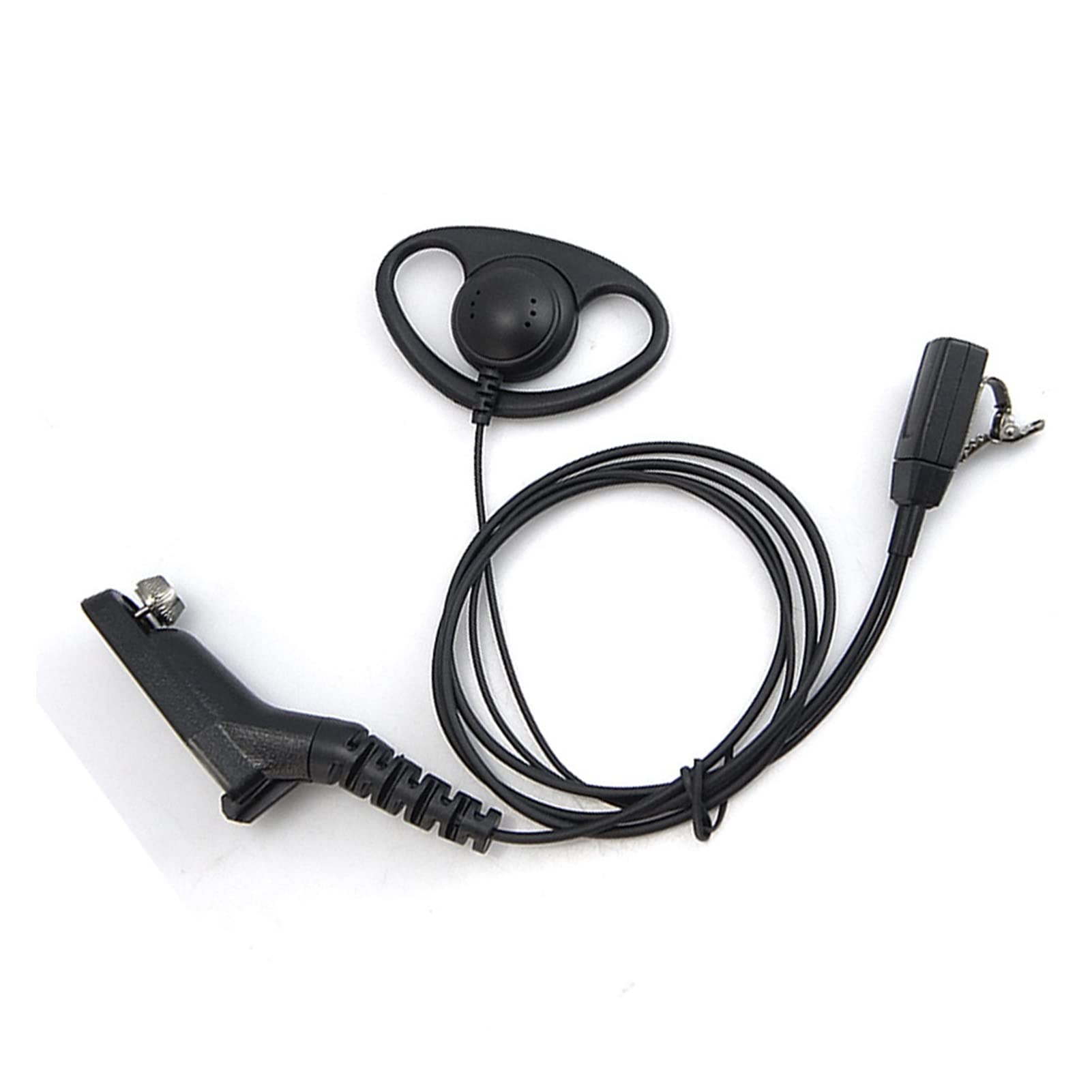 BMINO D-Shaped Earpiece Headset with PTT Mic - Compatible with Motorola DP4400, DP4401, DP4600, DP4601, DP4800, DP4801 Walkie Talkies - Two-Way Radio Accessory for Security, Construction & Outdoor Communication