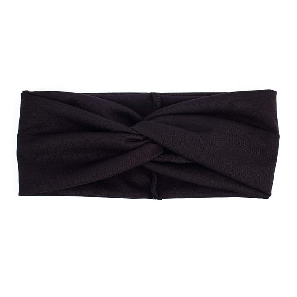 Stylish Black Twist Headbands for Women - Perfect for Workouts, Yoga, and Everyday Fashion
