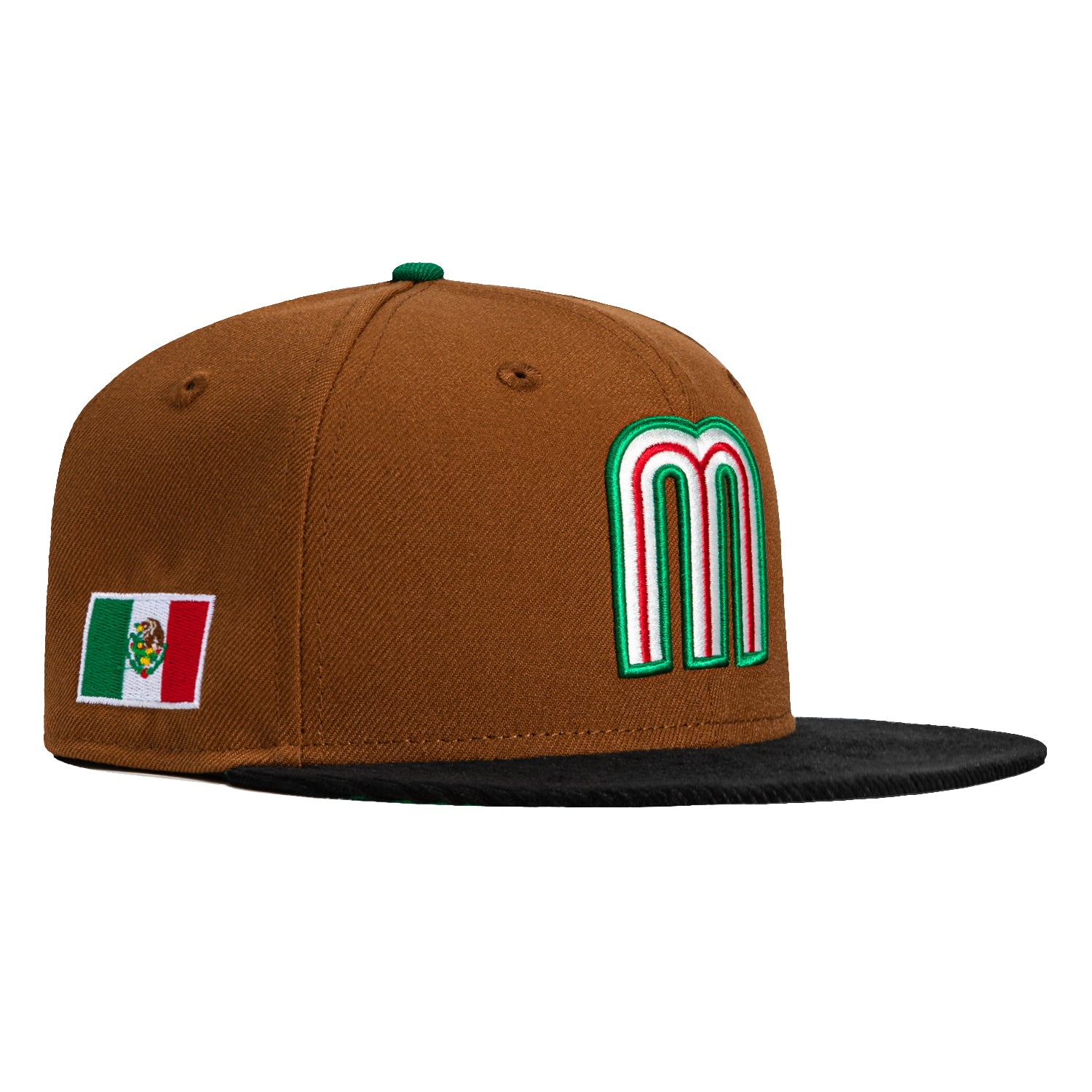New Era 59Fifty Mexico World Baseball Classic Snapback Hat - Khaki & Black - Official MLB Licensed Baseball Cap for Men & Women - Perfect for Baseball Games, Sports Events & Streetwear Fashion