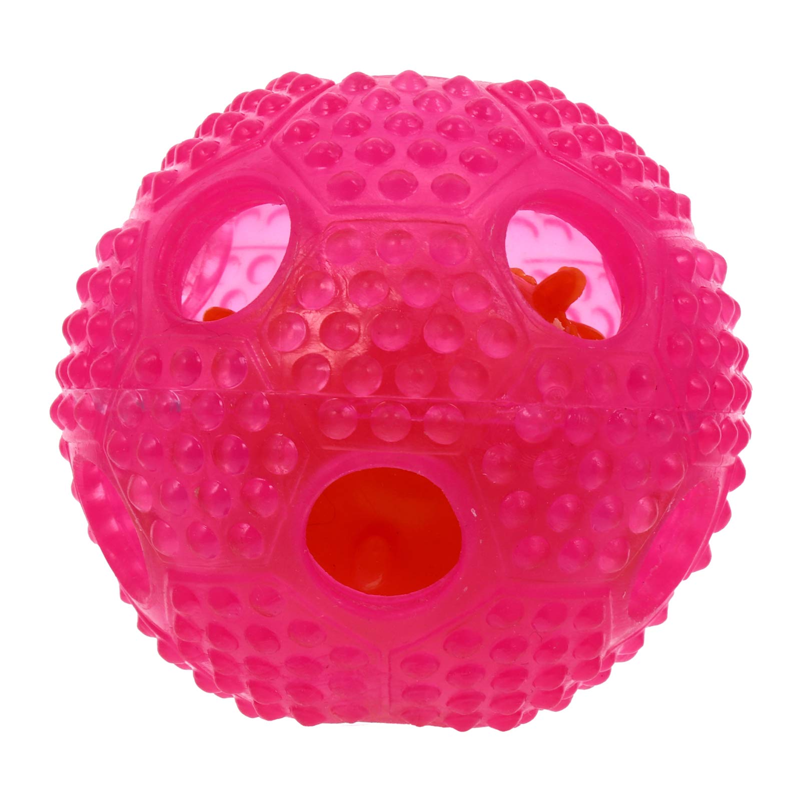 **POPETPOP Non-Toxic Chew-Resistant Rubber Dog Toy Ball – Interactive Pet Food Feeder & Teeth Cleaning Ball – Perfect for IQ Training, Exercise Games, and Mental Stimulation (Great for Indoor & Outdoor Play)**