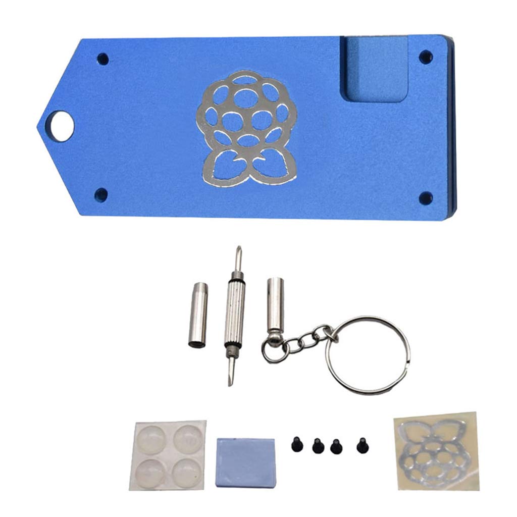 Kingjinglo ZV2 Aluminum Protective Case for Raspberry Pi Zero W - Durable Metal Enclosure Shell for DIY Electronics Projects, Home Automation & IoT Prototyping