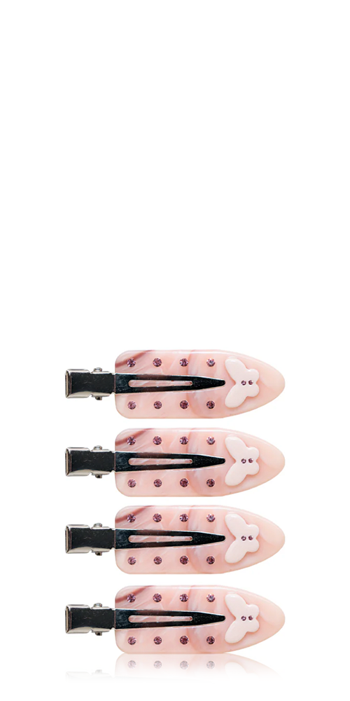 Popstar Clips Pink Flutters Hair Clips for Girls - Cute Butterfly Hair Accessories for Kids, Teens & Women - Perfect for School, Parties & Everyday Wear