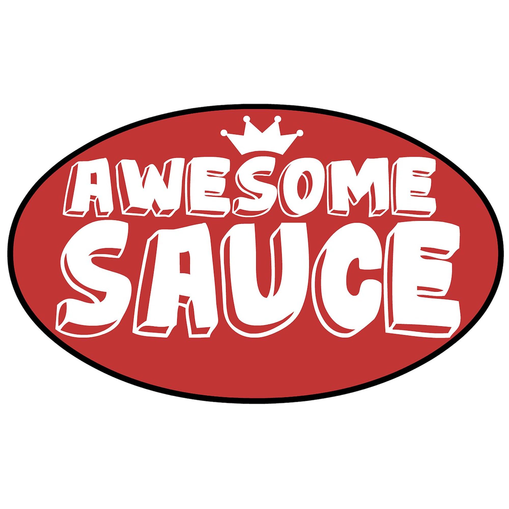 Awesome Sauce Oval Car Bumper Sticker - Funny Decal for Cars & Laptops