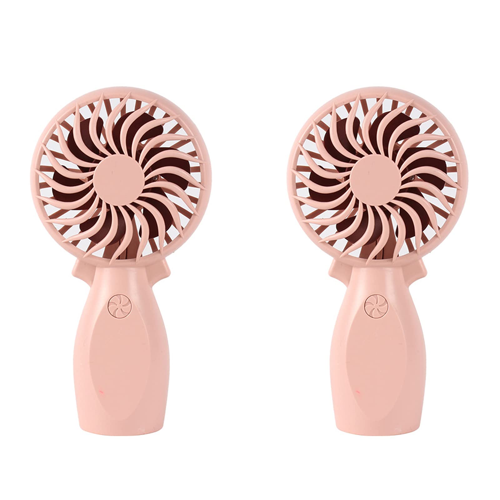 RSTYS Mini Handheld Fan - 2 Pack Portable USB Rechargeable Small Fan with Battery, Compact Desk & Travel Fan for Office, Outdoor, Camping, Beach, Gym - Pink
