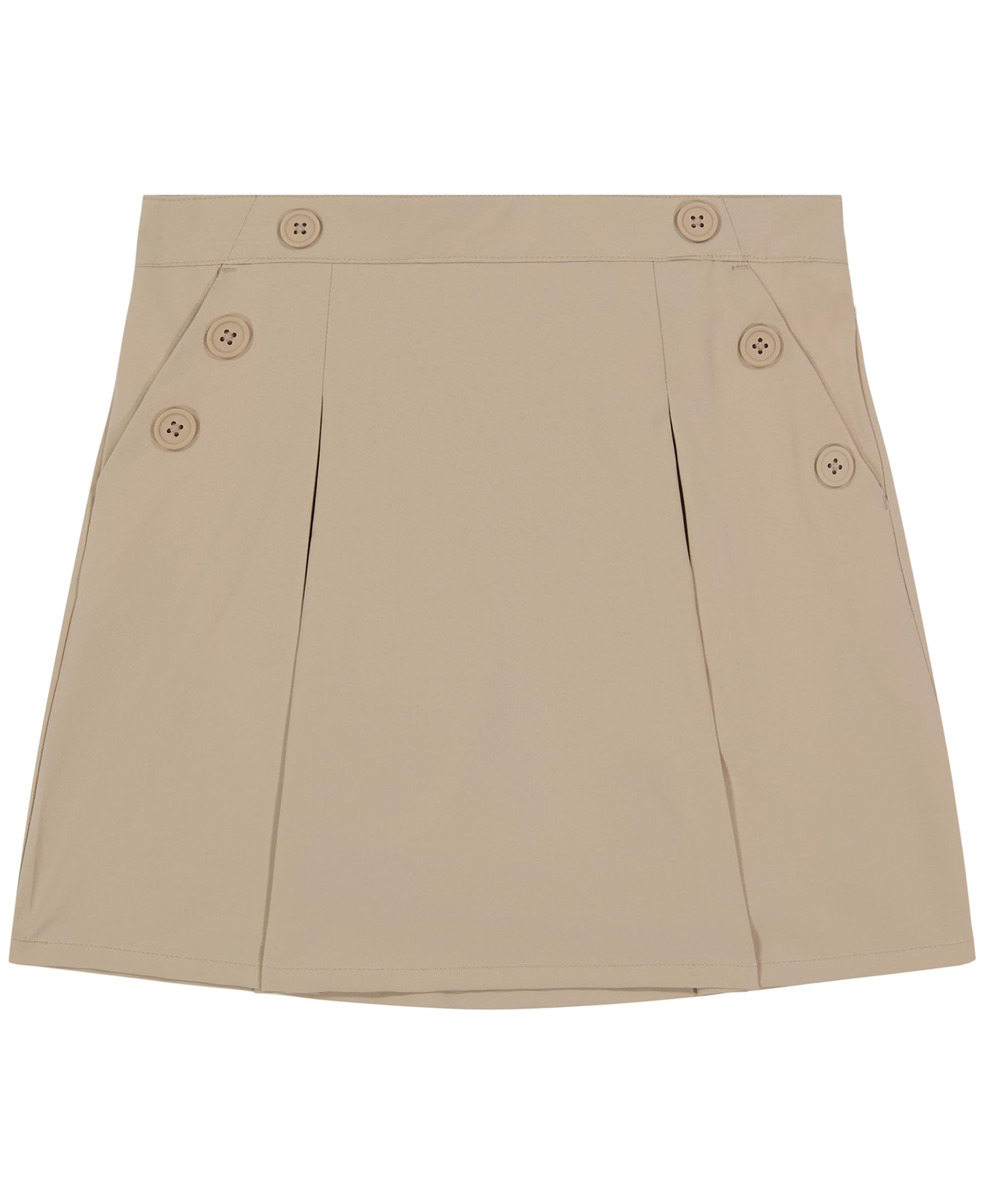 Nautica Girls' School Uniform Stretch Poplin Scooter Skirt - Comfortable & Durable for School Days, Playtime & Special Occasions