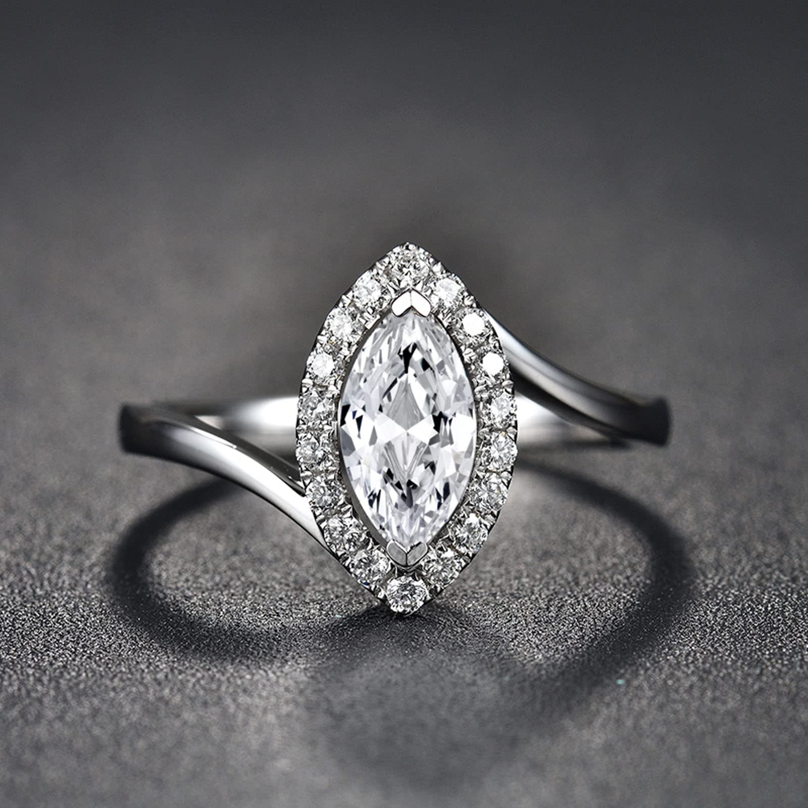 10K/14K/18K Solid Gold Marquise Moissanite Engagement Ring for Women - Personalized Wedding, Anniversary & Birthday Gift - Perfect for Proposals, Vow Renewals & Special Occasions