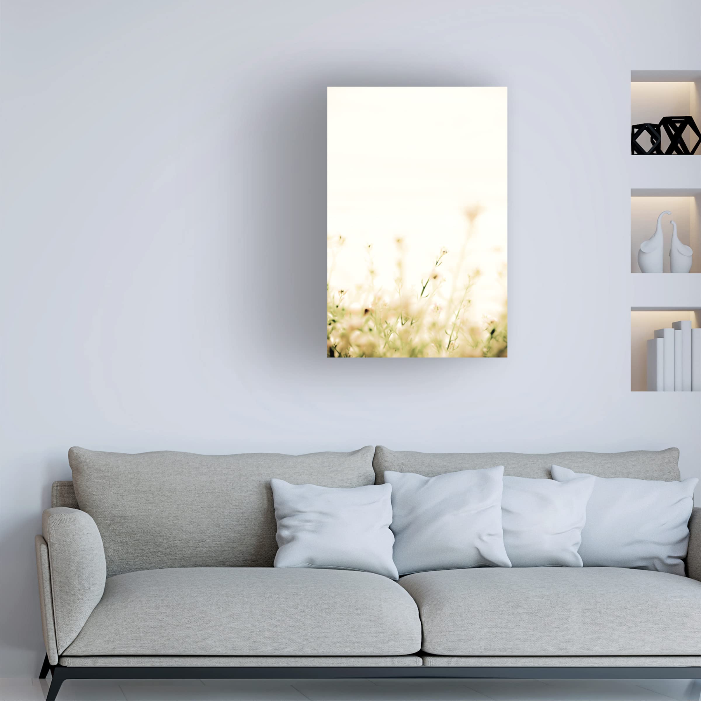 Blue Palomino 'Translucent Beach Flowers I' Canvas Wall Art Print - Coastal Home Decor for Living Room, Bedroom & Office