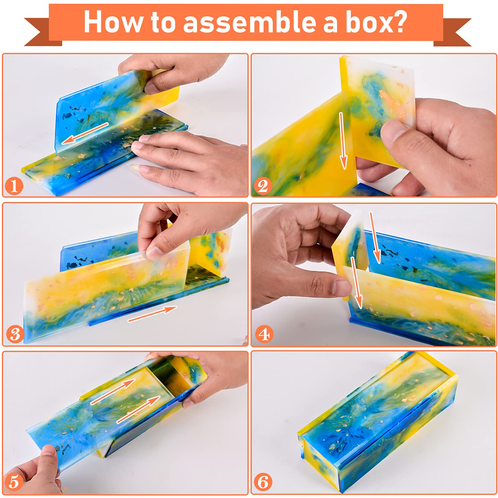 DoreenBow Dominoes Storage Box Resin Molds - Premium Silicone Molds for DIY Epoxy Resin Dominoes, Dot Domino Game & Craft Projects - Perfect for Resin Art, Jewelry Making, and Board Game Accessories