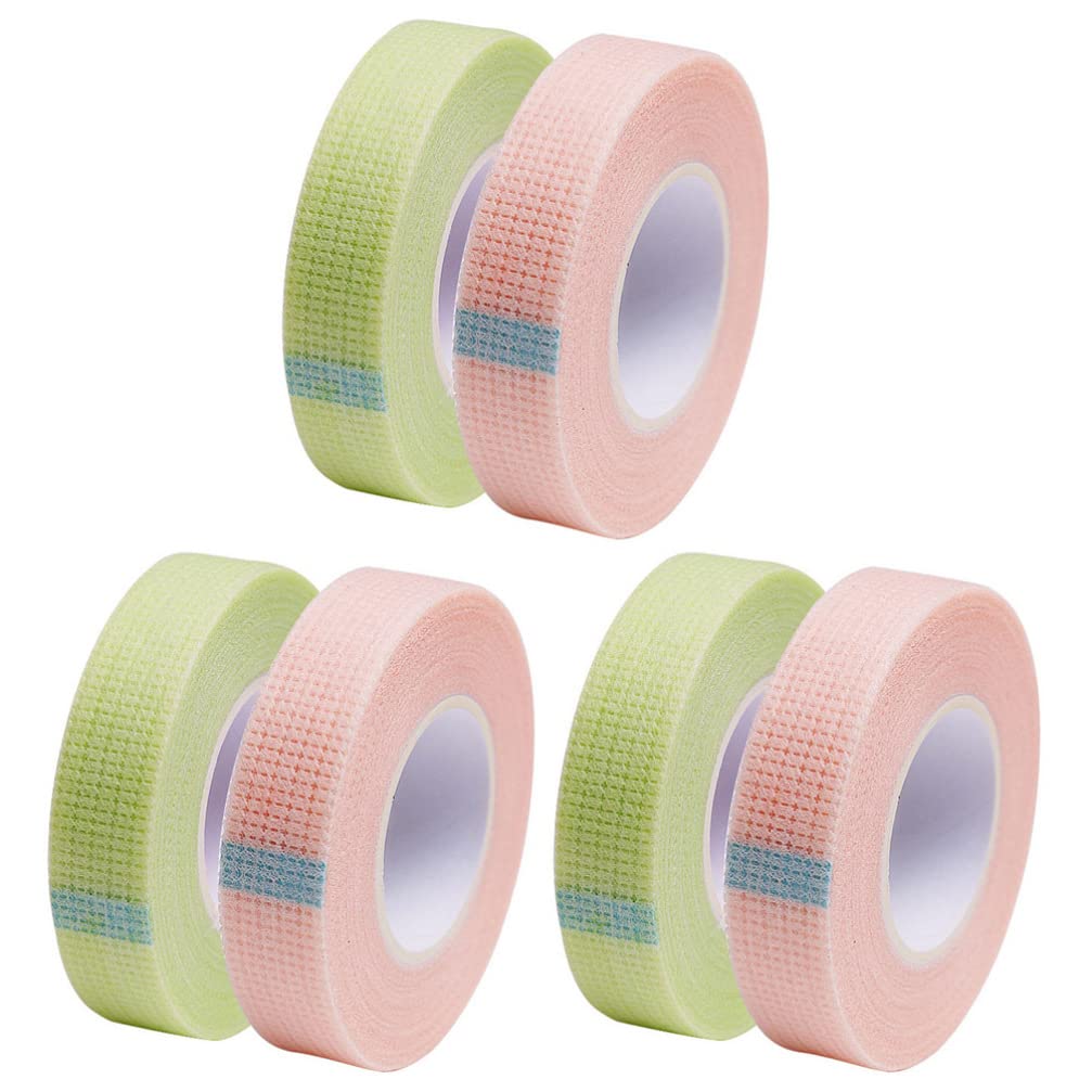 OSALADI 6 Rolls Lash Tape - Breathable Eyelash Extension Bands with Holes, Non-Woven Eyelash Separating Tape for Professional Lash Extensions & Eyeshadow Application - Perfect for Salon, Spa & Home Use