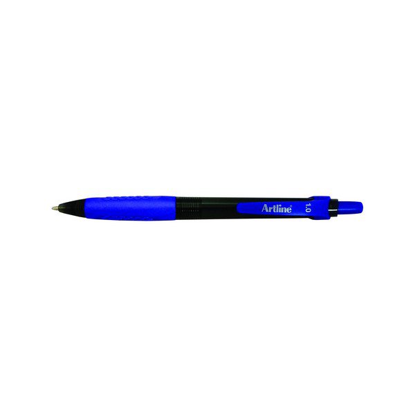 Artline 8410 Retractable Ballpoint Pens - Medium Point, Blue Ink, 12-Pack for Office, School & Everyday Writing Needs
