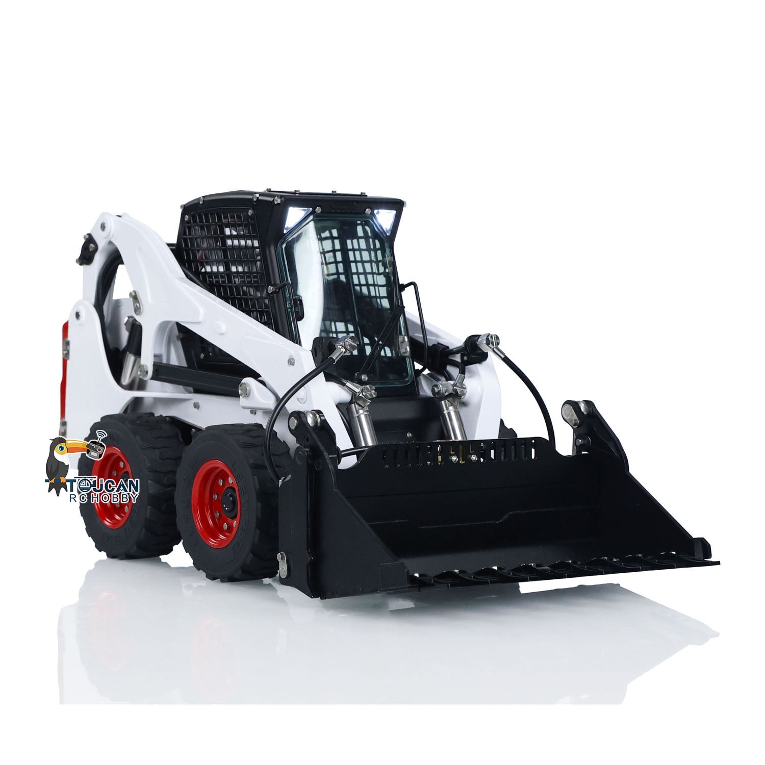 1/14 LESU Metal RC Hydraulic Skid Steer Loader with Sound & Light - DIY Radio Controlled Model Toy for Construction Enthusiasts - Perfect for Indoor/Outdoor Play, Collecting, and STEM Learning