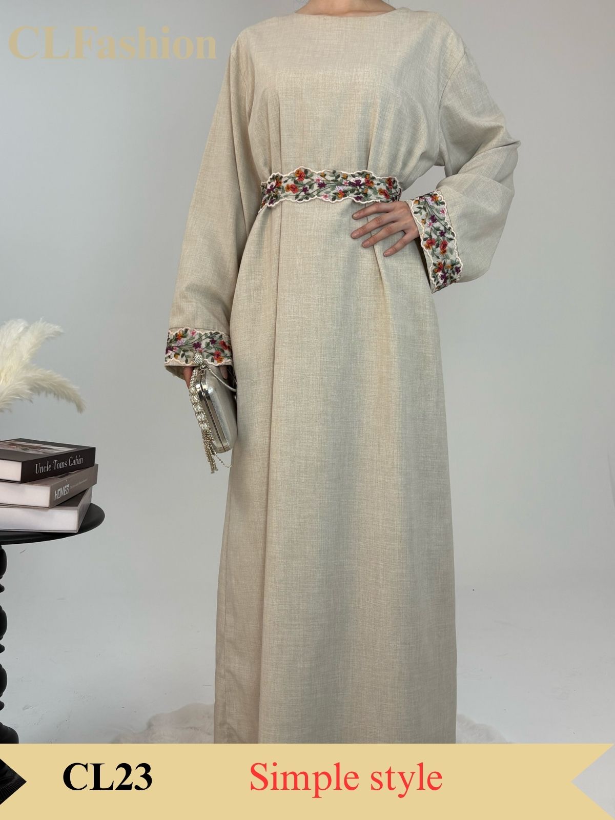 Luxury Textured Abaya Dress with Heavy Embroidery - Modest Islamic Clothing for Women (Sizes S-2XL) | Perfect for Prayer, Eid Celebrations & Everyday Modest Fashion