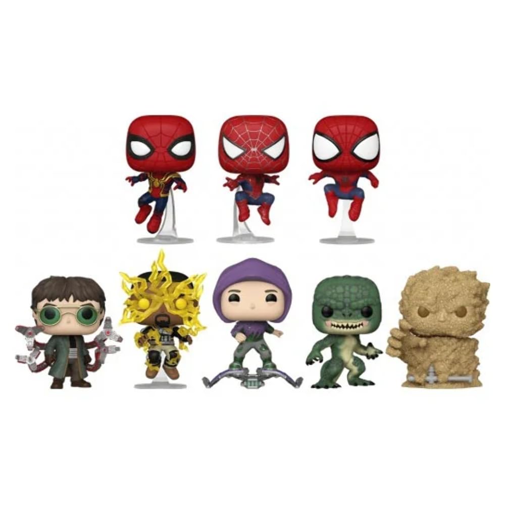 Spider-Man 8-Pack Funko POP! Vinyl Figures - Marvel Collectibles - Walmart Exclusive - Perfect for Marvel Fans, Gift Giving & Display Collections