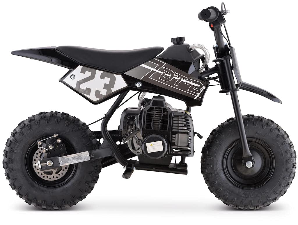 50cc Kids Pit Bike - Black 2-Stroke Gas Dirt Bike for Off-Road & Trail Riding | Youth Mini Motorcycle for Boys & Girls