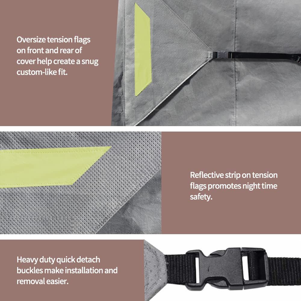 Seamander Heavy-Duty Travel Trailer RV Cover - Waterproof, UV Resistant, Rip-Stop Fabric - All-Weather Protection for Winter Snow, Rain & Sun - Perfect for Outdoor Storage & Camper Shelter