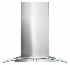 Amana WVW51UC0FS 30-Inch Concave Glass Wall Mount Range Hood - Stainless Steel Ventilation for Kitchen, Perfect for Modern Home Cooking & Smoke Removal