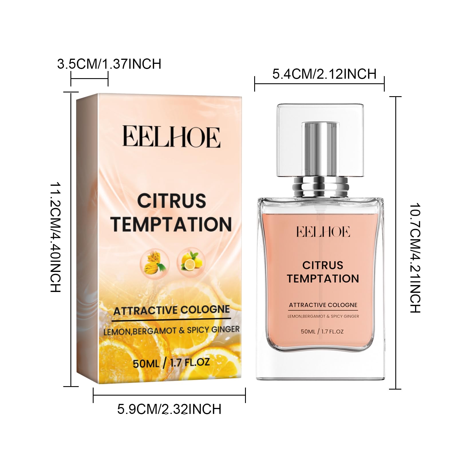 Best Pheromone Cologne for Men - Hypnotic & Attractive Fragrance Eau de Toilette, 50ml (Citrus Temptation 3-Pack) | Long-Lasting Scent for Dating, Nightlife & Special Occasions