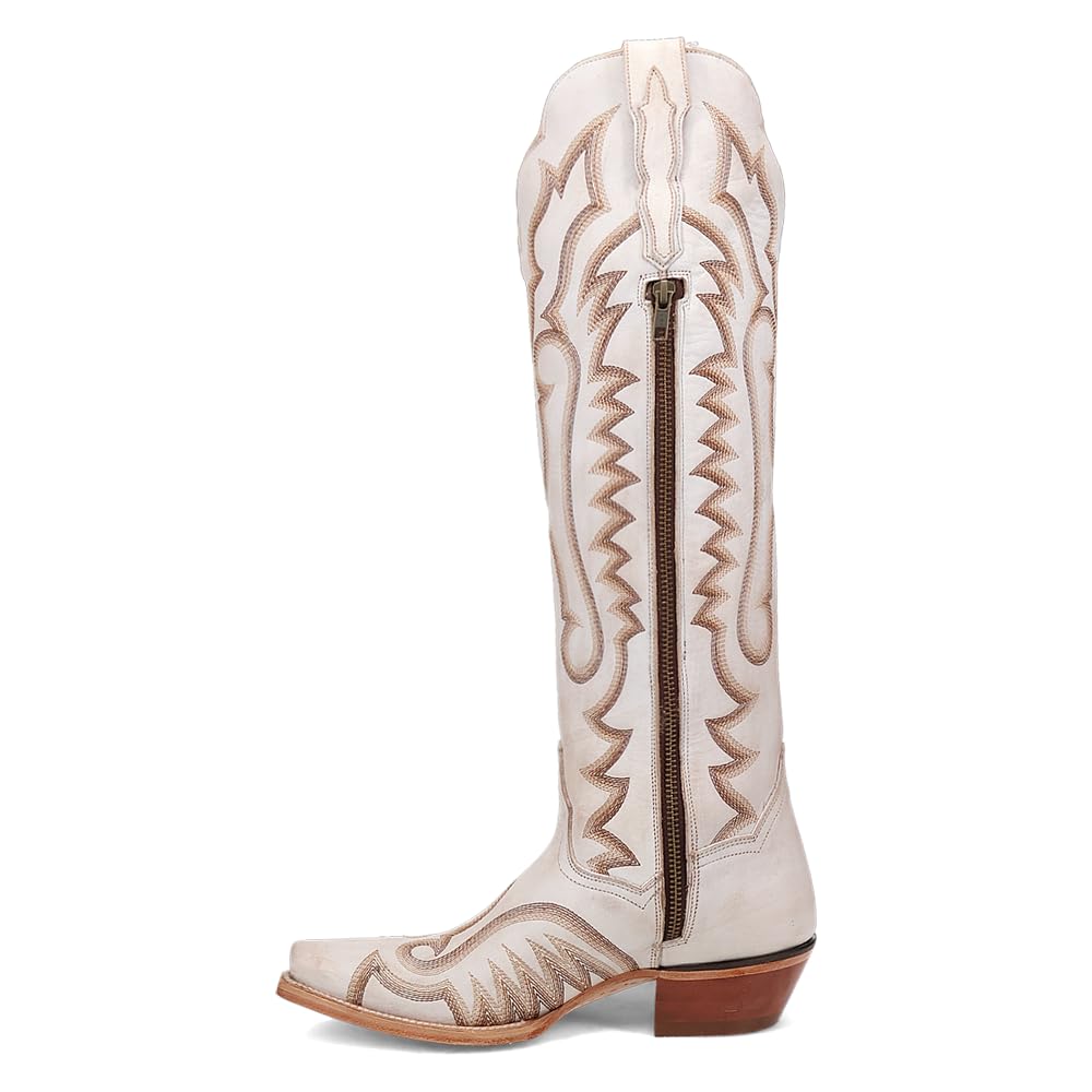 Dan Post Women's Josie Embroidered Snip Toe Casual Boots - Mid Calf Western Boots with Zipper & 1-2