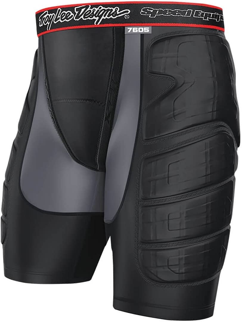 Troy Lee Designs Shock Doctor LPS 7605 Padded Protective Shorts for Cycling, Motocross, Dirt Bike & Mountain Bike - Impact Protection for BMX, MTB & Off-Road Riding
