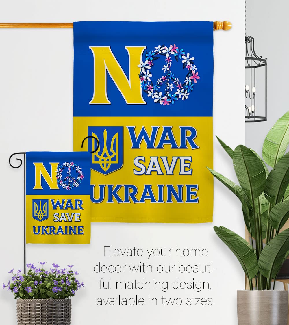 Breeze Decor Ukraine Support Garden Flag - Double-Sided Yard Banner for Home & Outdoor Decor