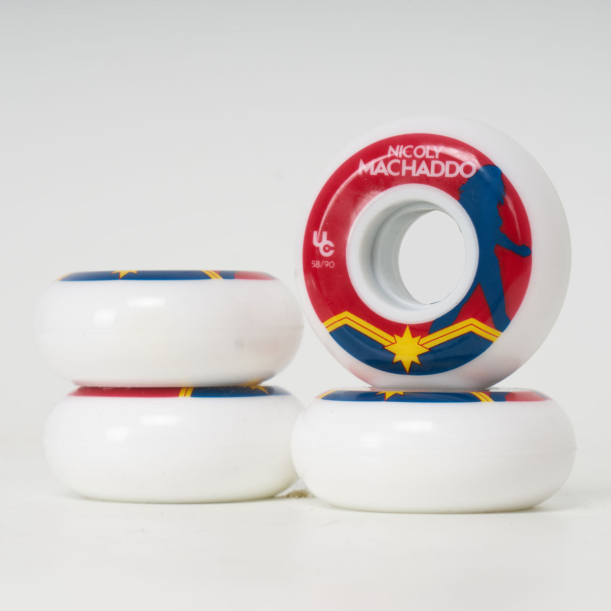 Undercover Nicoly Machaddo Pro 58mm 90a Skateboard Wheels - High Performance for Street Skating and Park Riding