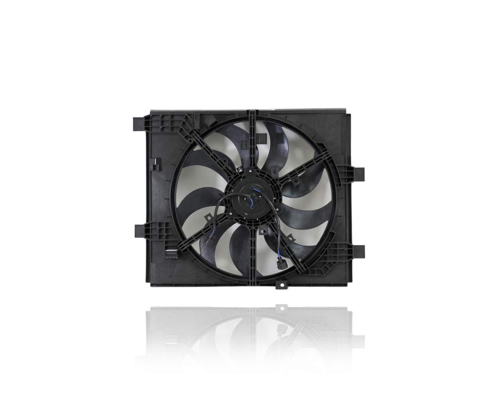 Dual Radiator and Condenser Fan Assembly for 2011-2014 Nissan Juke - Replacement for GM3115123 & 214831KC0A - Compatible with Pacific Best Inc - Perfect for Cooling System Repair & Maintenance
