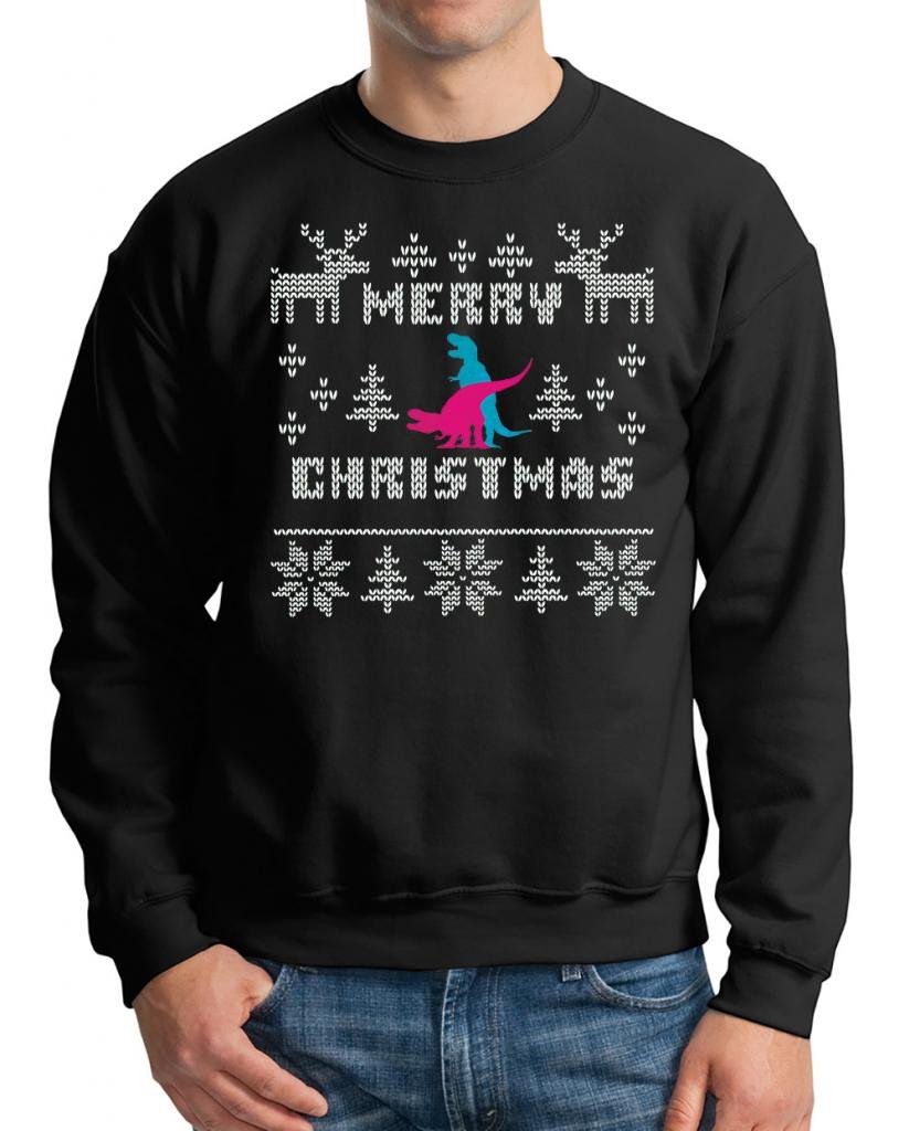 Funny Dinosaur Love Christmas Sweater - Nordic Holiday Knit Pattern for Men & Women - Perfect for Ugly Sweater Parties & Festive Gatherings