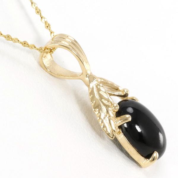 14K Yellow Gold Onyx Necklace for Women – Elegant Black Onyx Pendant Necklace, Dainty Minimalist Jewelry Gift for Her – Perfect for Parties, Weddings & Everyday Wear