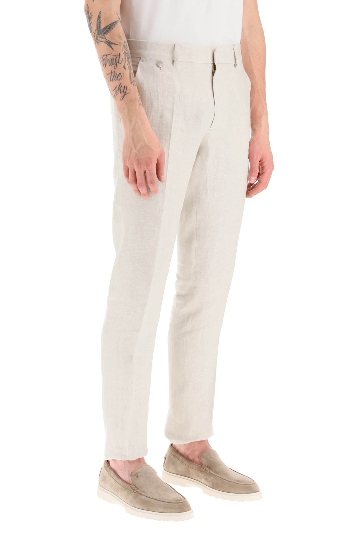 Agnona Women's 5-Pocket Linen Pants - Comfortable Summer Casual Trousers for Travel & Outdoor Activities